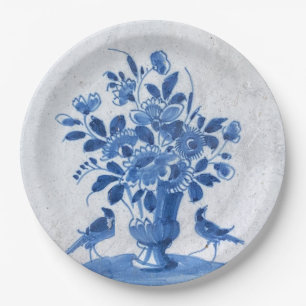 Assiettes En Carton Réplique vintage France Pays Chic Bleu Delft Pap