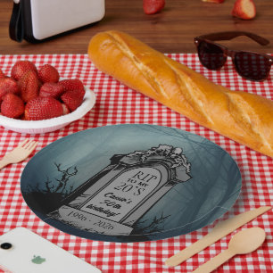 Assiettes En Carton Repose en paix à ma fête d'anniversaire des années
