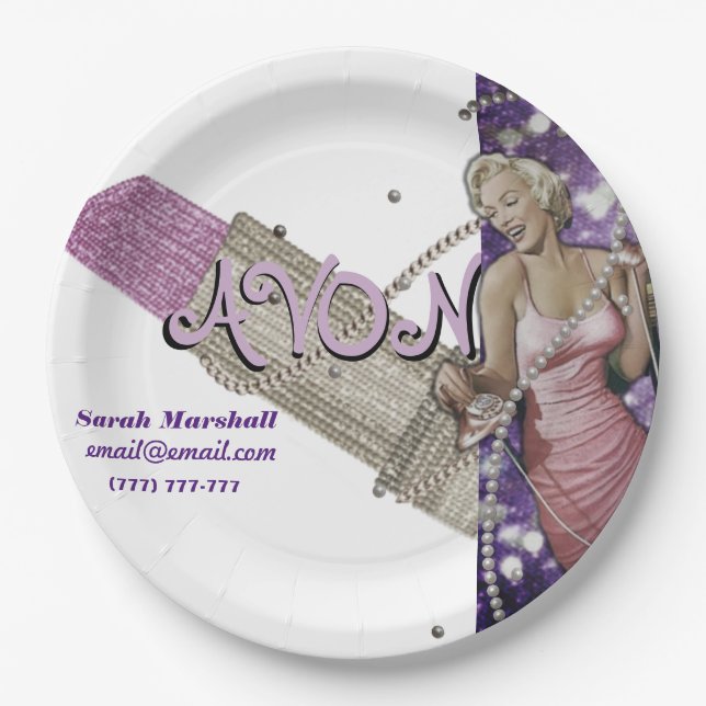 Assiettes En Carton Représentant d'Avon (Devant)