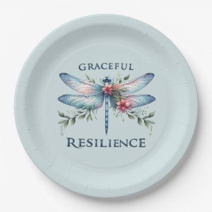 Assiettes En Carton Résilience gracieuse - libellule artistique