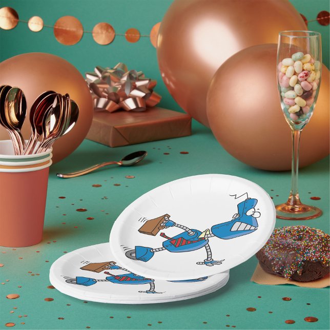 Assiettes En Carton Responsable de l'entreprise Robot (Créateur téléchargé)