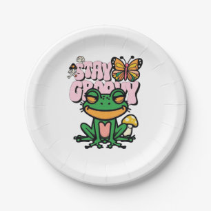 Assiettes En Carton Restez Groovy Grenouille