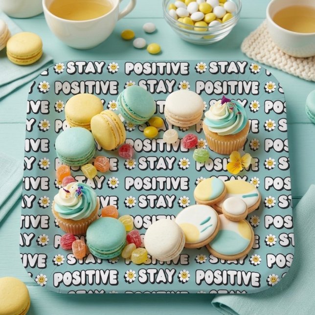 Assiettes En Carton Restez Positif (Créateur téléchargé)