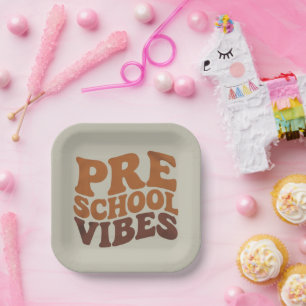 Assiettes En Carton Retour à l'école Premier jour de pré-maternelle Gr
