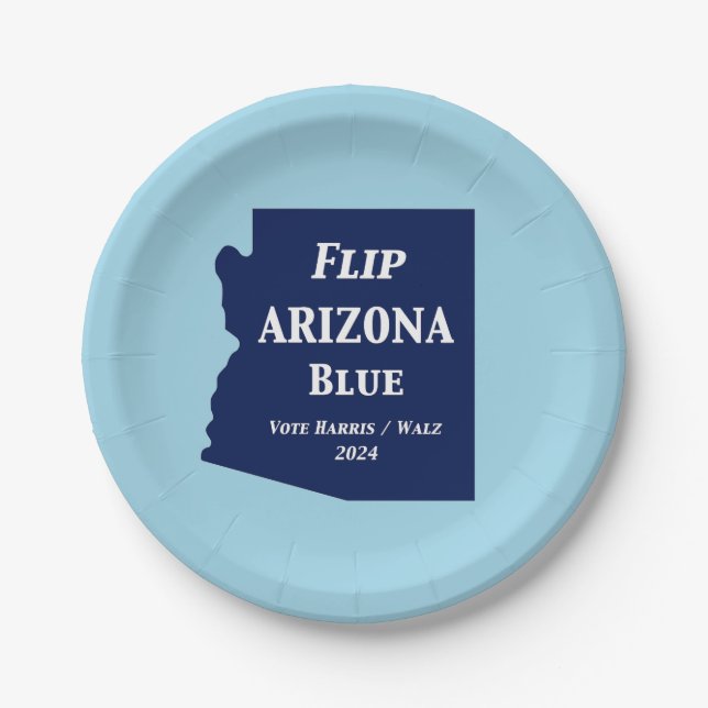 Assiettes En Carton Retourner Arizona Blue en 2024 (Devant)