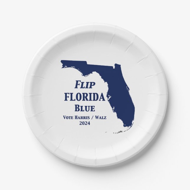 Assiettes En Carton Retourner Florida Blue en 2024 (Devant)