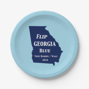 Assiettes En Carton Retourner Georgia Blue en 2024