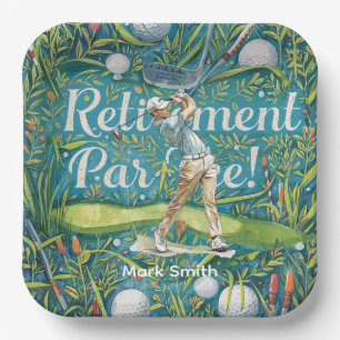 Assiettes En Carton Retraite de golf pour golfeur