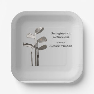 Assiettes En Carton Retraite moderne Golf Sport Golfclubs