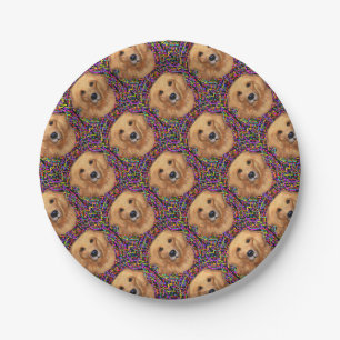 Assiettes En Carton Retriever doré