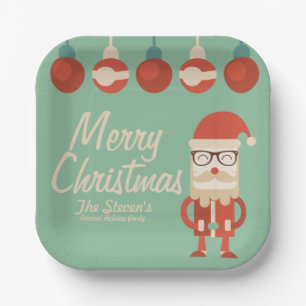 Assiettes En Carton Retro Christmas Cheer !