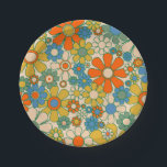 Assiettes En Carton Retro Garden Super Floral 60s les années 70 Motif<br><div class="desc">Jardin Retro Super Floral Joyeux 60 ans les années 70 Motif moutarde Bleu orange Vert et Beige. Des fleurs d'esthétique optimistes,  colorées,  vives et vintages avec une ambiance des années 1960 et 1970. Par Kierkegaard Design Studio.</div>