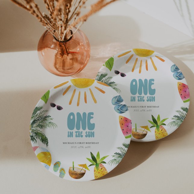 Assiettes En Carton Retro Pool Party (Créateur téléchargé)