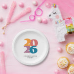 Assiettes En Carton Retro Vibes Graduation Party<br><div class="desc">Célébrez le diplômé avec cette plaque en papier à vibe rétro. Tout le texte et toutes les couleurs peuvent être customisés.</div>