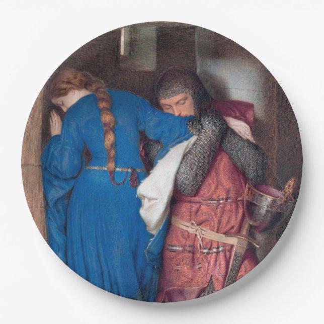 Assiettes En Carton Réunion sur les escaliers à tourelle (par F.W. Bur (Devant)