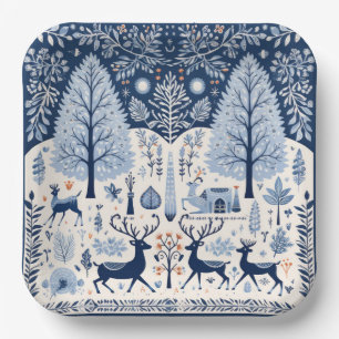 Assiettes En Carton Réunions de Yuletide