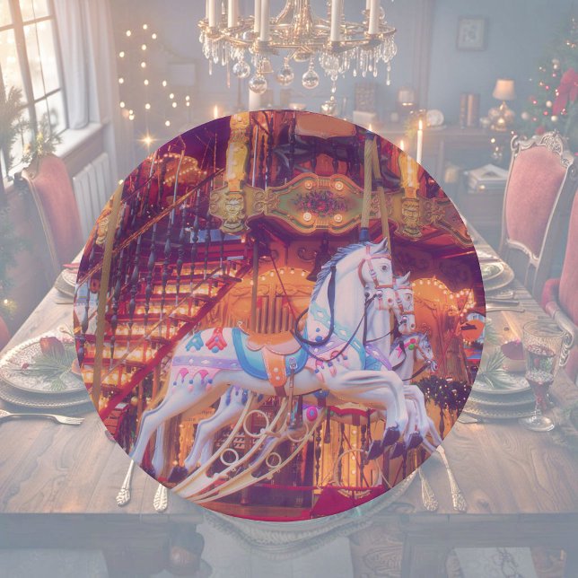 Assiettes En Carton rêve d'enfance - vieux cheval carrousel (Créateur téléchargé)