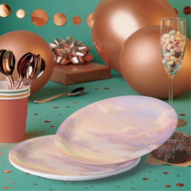 Assiettes En Carton Rêve Pastel : Étude moderne du ciel de style Renai (Multi)