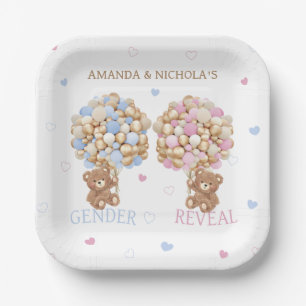 Assiettes En Carton Révélation du sexe de l'ours en peluche