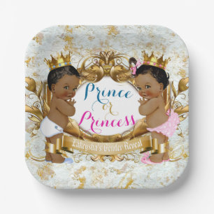 Assiettes En Carton Révélation Élégante Du Sexe De Prince Ou Princesse