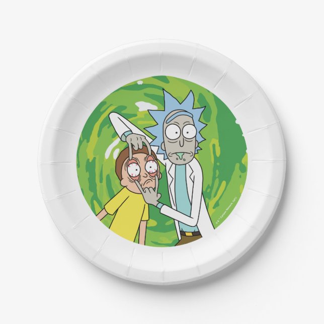 Assiettes En Carton RICK ET MORTY™ | Regardez Ça (Devant)