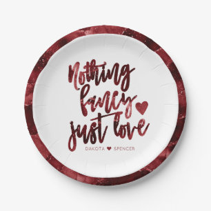 Assiettes En Carton Rien De Fancy Juste Amour   Dark Crimson Mariage r