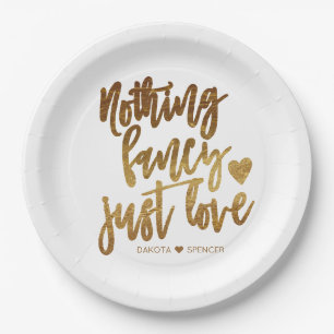 Assiettes En Carton Rien De Fancy Juste Amour Micro Mariage Gold Hea