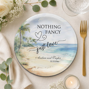 Assiettes En Carton Rien De fantaisie Juste Aimer Élégant Mariage