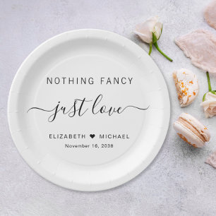 Assiettes En Carton Rien de fantaisie Juste Amour Mariage