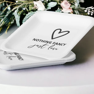 Assiettes En Carton Rien De fantaisie Juste Amour Minimaliste Mariage