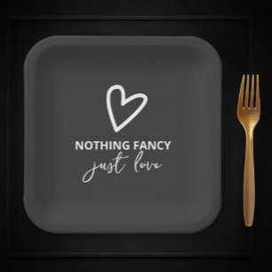 Assiettes En Carton Rien De fantaisie Juste Amour Minimaliste Mariage