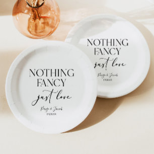 Assiettes En Carton Rien de fantaisie Juste Amour Minimaliste Mariage 