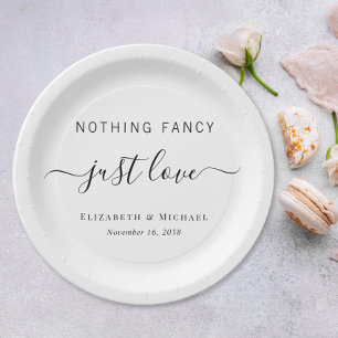 Assiettes En Carton Rien de Fantaisiste Juste l'Amour Mariage