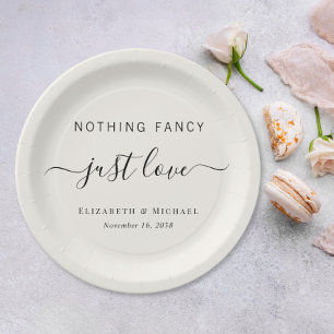 Assiettes En Carton Rien de Fantastique Juste un Mariage à l'Amour Crè