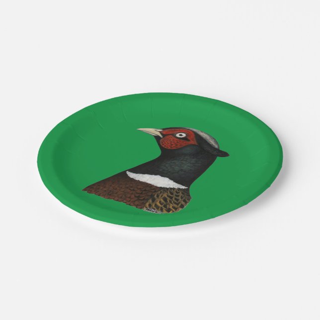 Assiettes En Carton Ringneck Pheasant Head (Angle)