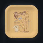 Assiettes En Carton RIVENDELL™ Watercolor Collage Graphic<br><div class="desc">Journey across Middle-Earth™ with this beautifully illustrated Lord of the Rings™ design featuring Rivendell™. Featuring an artful collection of iconic elements — including an Elven blade, bow, axe, staff, and the One Ring — this collage captures the strength, unity, and quiet wisdom found within the Fellowship. Meaningful phrases like “You...</div>