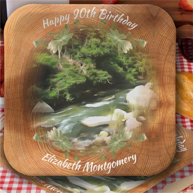 Assiettes En Carton River South Birthday 0365 Carré (Créateur téléchargé)