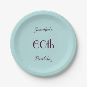 Assiettes En Carton Robin's Oeuf Blue Paper Plates 60th Birthday Party
