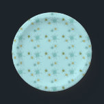 Assiettes En Carton Robin's Oeuf Blue Starbursts Plaque en papier<br><div class="desc">Le motif de plaque de papier de Robin's Oeuf Blue Iconic Atomic Starbursts comporte des étoiles atomiques emblématiques. C'est vrai ! L’ancienne école, arrière - plan de couleur bleu oeuf de robin avec des taches d’or, est la toile de fond idéale pour les cercles turquoise, apaisants et vert poire kitsch....</div>