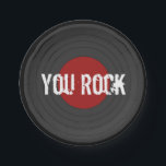 Assiettes En Carton Rock N Roll YOU ROCK Round<br><div class="desc">Dites à quelqu'un de spécial "You Rock"</div>