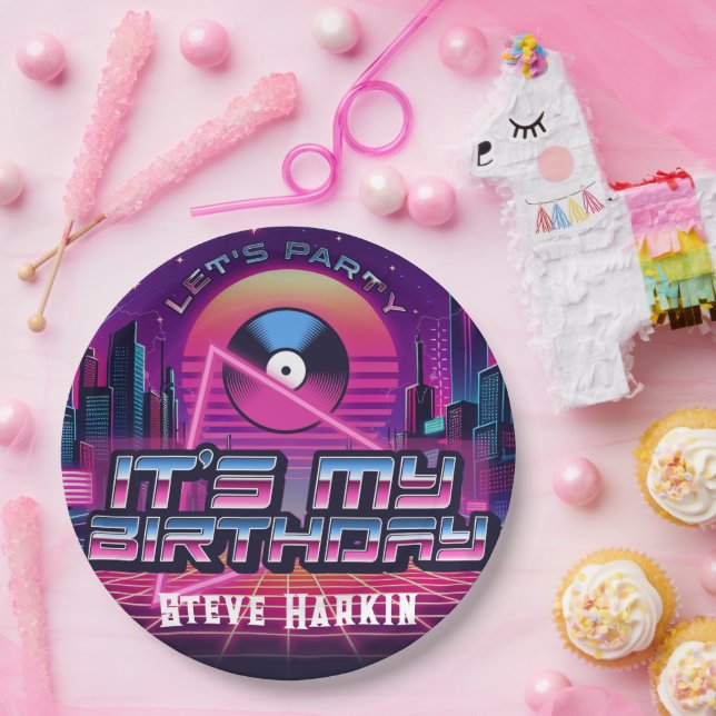 Assiettes En Carton Rockin Vaporwave (Fête)