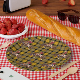 Assiettes En Carton Rodeo Cowboy sur Bucking Bronco