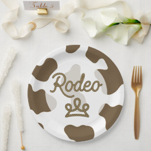 Assiettes En Carton Rodeo Princess Country Western Tiara Crown Party