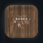 Assiettes En Carton Rodeo Wild West rustique cowboy occidental Anniver<br><div class="desc">Rodéo rustique Plaques de fête d'anniversaire bébé,  Plaques de fête d'anniversaire d'anniversaire d'ouest sauvage,  thème de pays.</div>