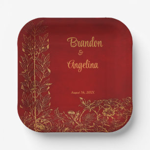Assiettes En Carton Romance antique personnalisée