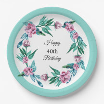 Romantique Feminine Floral 40e anniversaire