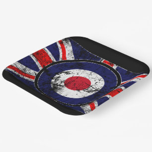 Assiettes En Carton Rondelle Cibles Mods UK Cible Union Jack