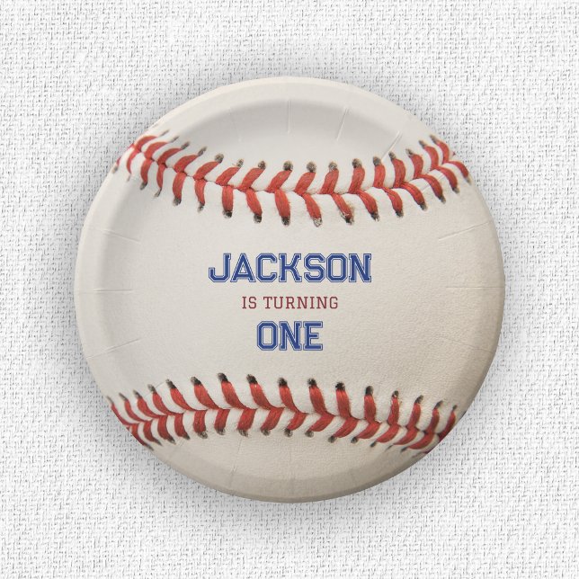 Assiettes En Carton Rookie de baseball de l'année Anniversaire Garçon (Créateur téléchargé)