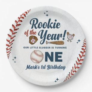 Assiettes En Carton Rookie de l'année 1er anniversaire de la fête de b