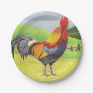 Assiettes En Carton Rooster